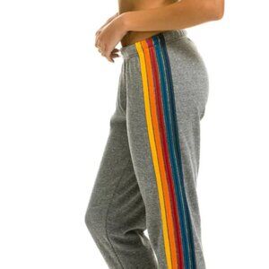 Aviator Nation 5 Stripe Sweatpants in Gray